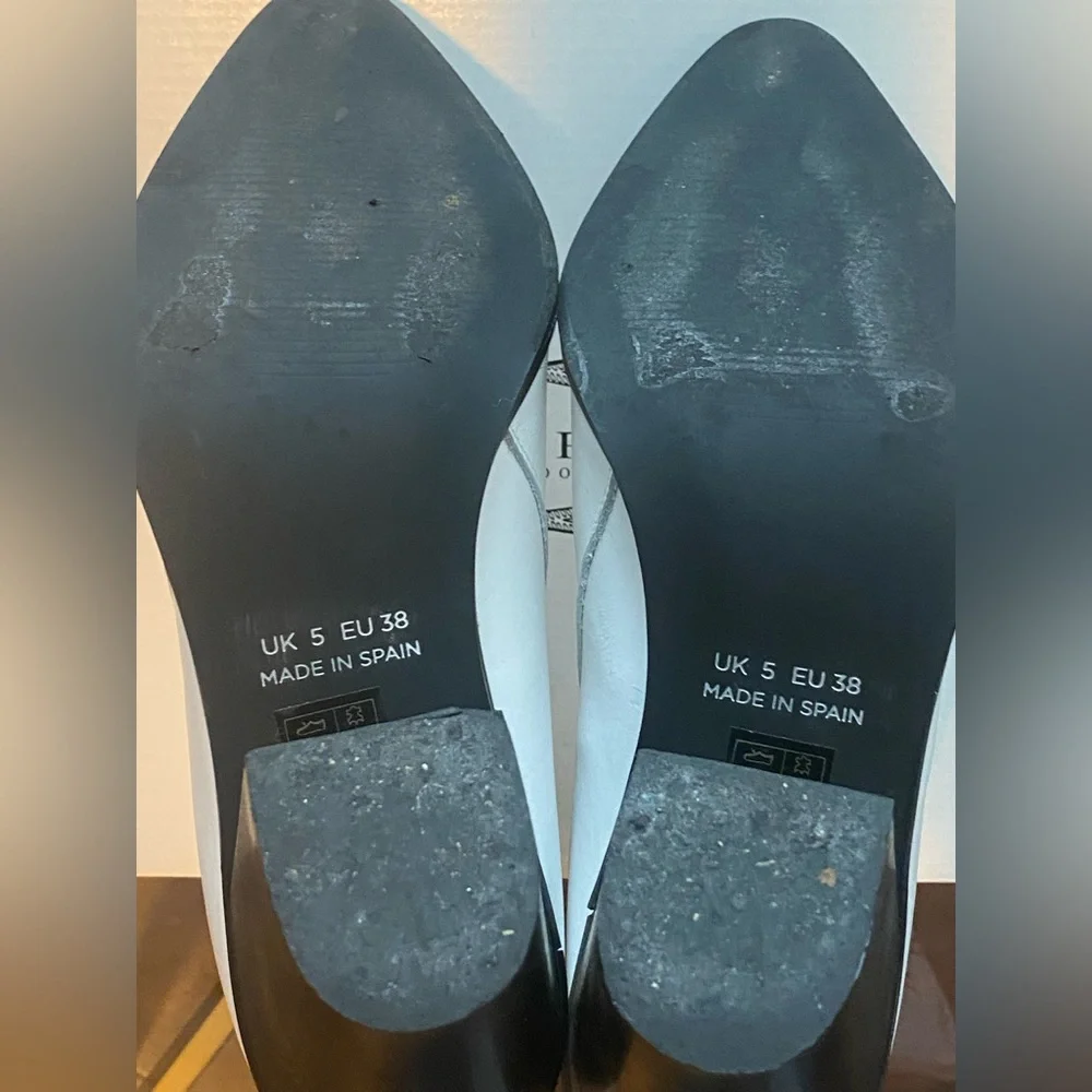 SOLD • SOLD Depp London Wide Fit Pointed Western Boots in White Leather - Picture 6 of 8